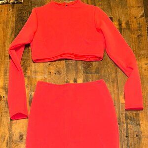 M Peach Eleganzarella 2 Piece Skirt Set